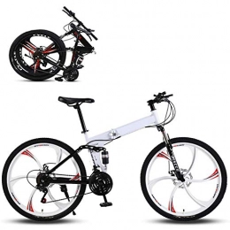 WLGQ Fahrräder WLGQ Klappbares Mountainbike, Rennrad, 21-Fach ultraleichtes 21-Gang-Fahrrad mit Rahmen und Gabel aus kohlenstoffhaltigem Stahl, Scheibenbremse, für Mann, Frau, Stadt, Ausdauer