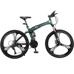 WPW 26 Zoll Mountainbike, 3-Speichen-Räder 24-Gang-Aluminiumlegierung Rahmen MTB Straße Fahrrad - Männer Frauen (Color : 24-Speed Green, Größe : 26inches)