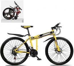 WXHHH Fahrräder WXHHH 24-Zoll-Folding Mountain Bikes, High Carbon Stahlrahmen Doppelstoßdämpfung Faltbare Erwachsene Mountain Off-Road-Fahrrad
