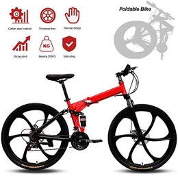 WXHHH Fahrräder WXHHH 26-Zoll-Folding Mountain Bike, Fahrradsuperleichtgewicht-Magnesium-Legierung Integrierte Rad Fully Fahrrad
