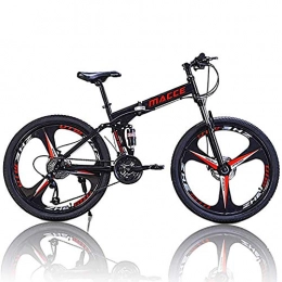 WXX Fahrräder WXX Portable26 '' Mountain Folding Bikehigh Carbon Steel Framedual Scheibenbremse Shock Absorptionmountain Variable Speedbikeeasy zusammenbauen, 26 inch, 21 Speed