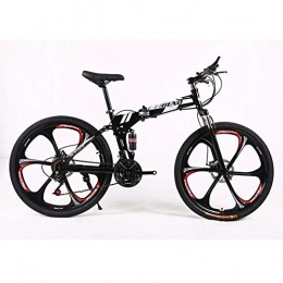 XNEQ Fahrräder XNEQ 26-Zoll-Zweifarben-Falt-Mountainbike, Doppelte Stoßdämpfung / Scheibenbremse, Geschwindigkeitsänderung, EIN Rad Für Männer Und Frauen, 1