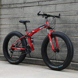 XYSQWZ Zusammenklappbare Mountainbike XYSQWZ Fat Tire Bike Für Männer Frauen Faltbare Mountainbike High Carbon Stahlrahmen Doppelfederung Scheibenbremse Outdoor Travel