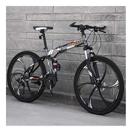 YCHBOS Fahrrad Herren 24/26 Zoll Mountainbike Vollfederung, 27-Gang Klapprad MTB, Erwachsene Fahrrad mit Scheibenbremsen, Rahmen aus KohlenstoffstahlC-26 inch