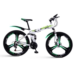 YICOL Mountainbike, zusammenklappbar, 24 Zoll, Fahrrad mit variabler Geschwindigkeit, mit doppelter Scheibenbremse (21 Gänge/24 Gänge)