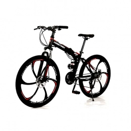 YISHENG Fahrräder YISHENG Faltendes Mountainbike 25 Zoll (ca. 65 cm) Reifen, Vordere Federgabel, 30-Gang-antrieb, Mechanische Scheibenbremse, rutschfeste Faltfahrrad, Rot