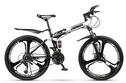 YQ&TL Fahrräder YQ&TL Adult Mountainbike, Fahrrad 26'' 21 / 24 / 27 / 30 Speed Folding Bicycle MTB-Getriebe mit Vollfederung Doppelscheibenbremsen, Mountainbike aus kohlenstoffhaltigem Stahl im Freien B 21 Speed