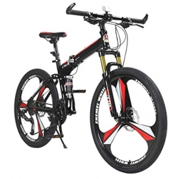 YUN HAI Faltbare Outroad Mountainbike 24 Speed ​​3 Spokes Doppelscheibenbremsen Fahrrad-Räder Doppelaufhebung Fahrrad for Erwachsene Kinder, Antischlupf