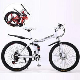 YXYBABA Fahrräder YXYBABA 26 Zoll leichtes zusammenklappbares Mountainbike, 27 Gänge, Mountainbike, Herren und Damen, Speed-Fahrrad, Erwachsenenfahrrad, Double Shock Racing, 27 speed spoke wheel