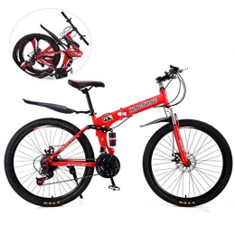 YXYBABA Fahrräder YXYBABA Zusammenklappbares Mountainbike-Fahrrad, 27 Gänge, stoßdämpfende Doppelscheibenbremsen für Studenten, 27 speed spoke wheel