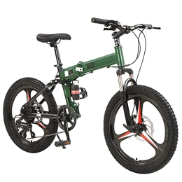 ZOUJIANGTAO Zusammenklappbare Mountainbike ZOUJIANGTAO Mountainbike Ergonomisches Design Grün 20"bicycl, Stoßdämpfung, Faltbarer, Tragbarer Und Platzsparender, Komfortabler Und Atmungsaktiver, Dedizierter Sattel