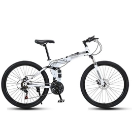 ZXC Zusammenklappbares Fahrrad mit Variabler Geschwindigkeit 24-Zoll-stoßdämpfendes Mountainbike Fahrrad für Erwachsene männliche und weibliche Studenten Fahrradfahren Fahrrad stabil und langlebig