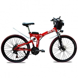 KT Mall Fahrräder 26 Electric Mountain Bike Folding Electric Bike Max Geschwindigkeit Ist 40 Km / H Mit Wechsel 48V 500W 13Ah Lithium-Ionen-Batterie-Elektrisches Fahrrad Für Erwachsene, Rot