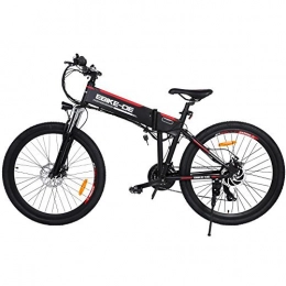 Acecoree Mountainbike 26 Zoll, pedelec E Bike Dämpfung High Speed Elektro Mountainbike elektrisches Fahrrad bis 25-28 km (Schwarz 22)