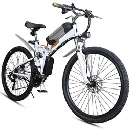 AGWa Zusammenklappbares elektrisches Mountainbike AGWa Elektro-Bike 26 Zoll Folding Fat Tire Bike Schnee 12Ah Li-Batterie 21 Geschwindigkeit Beach Cruiser Berg E-Bike mit Rear Seat