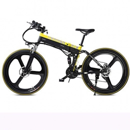AI CHEN Zusammenklappbare elektrische Mountainbike-Power-Fahrrad 48V Lithium-Batterie Tragbares elektrisches Fahrrad Zweirad Erwachsene Reise Smart Battery Car