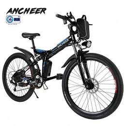 Ancheer Fahrräder ANCHEER Elektrofahrrad Faltbares Mountainbike, 26 Zoll Reifen Elektrisches Fahrrad Ebike mit 250W bürstenlosem Motor und 36V 8Ah Lithium-Batterie Shimano 21 Gang