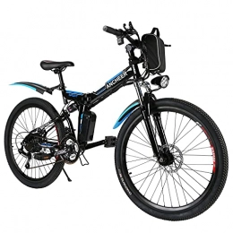Ancheer Fahrräder ANCHEER faltbares E-Bike / Elektrofahrrad / E-MTB, 26 Zoll E-Klapprad mit doppelten Stoßdämpfung und Pedelec mit 36-8Ah Akku für eine Reichweite von 25-60km