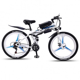 Breeze Zusammenklappbares elektrisches Mountainbike BREEZE 26''E-Bike für Erwachsene Elektrisches Mountainbike mit LED-Scheinwerfer Und 36V 13AH Lithium-Ionen Batterie 350W Elektro Fahrrad für Männer Frauen, B Blue White