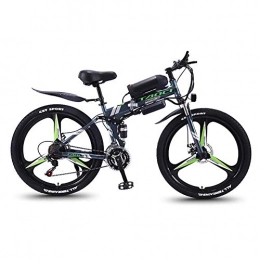 Breeze Zusammenklappbares elektrisches Mountainbike BREEZE 26''E-Bike für Erwachsene Elektrisches Mountainbike mit LED-Scheinwerfer Und 36V 13AH Lithium-Ionen Batterie 350W Elektro Fahrrad für Männer Frauen, B Gray Green