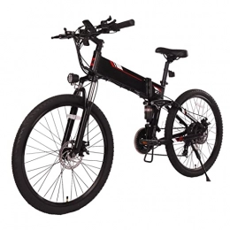 BZGKNUL Fahrräder BZGKNUL EBike 500W Folding Elektro-Mountainbike for Erwachsene, 26" Elektro-Fahrrad, Erwachsene Ebike mit 4 8V 10.4 AH Herausnehmbare Batterie, Fully EBike (Farbe : Schwarz, Größe : 500w)