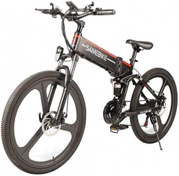 CARACHOME Zusammenklappbares elektrisches Mountainbike CARACHOME E-Bike für Erwachsene, 26-Zoll-Falt-E-Bike 48V 10Ah 350W Faltbares elektrisches Mountainbike 21-Stufen-Schaltung