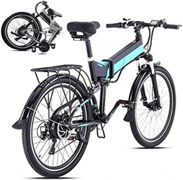 Clothes Fahrräder CLOTHES Elektrisches Mountainbike, Elektro-Mountainbike mit 500W Brushless Motor, 48V12.8AH Lithium-Batterie und 26inch Fat Tire, Fahrrad (Color : Green)