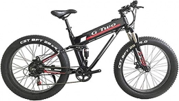 CNRRT Zusammenklappbares elektrisches Mountainbike CNRRT 26-Zoll * 4.0 Fettreifen Elektrische Mountainbike, 350W / 500W Motor, 7-Gang-Schnee-Fahrrad, vordere und hintere Suspension (Color : Black, Size : 350W 14Ah)