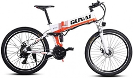 CNRRT Zusammenklappbares elektrisches Mountainbike CNRRT Elektrisches Mountainbike, 500W 26-Zoll-City-Fahrrad mit Rücksitzen mit 48-V-Hidden-Batterien und Scheibenbremsen