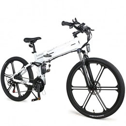 DuraB Fahrräder DuraB 26 Zoll Ebike, Faltbares Elektrisches Mountainbike 500W 48V 10AH, 7 Gang-Schaltung mit LCD (Weiß#)
