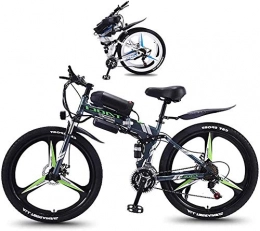 HCMNME Fahrräder E-Bike Mountainbike Elektrische Schnee-Fahrrad, Fettreifen-Falten-elektrisches Fahrrad für Erwachsene mit 26 "Superleichter Magnesiumlegierung integrierter Rad elektrischer Fahrrad Volle Federung und