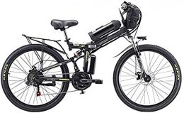 HCMNME Zusammenklappbares elektrisches Mountainbike E-Bike Mountainbike Elektrisches Schneebesen, elektrisches Fahrrad, faltendes elektrisches, hohes Kohlenstoffstahlmaterial Mountainbike mit 26 "Super, 21 Geschwindigkeitszahnräder, 500 Watt-Motor abne