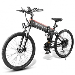 Samebike Zusammenklappbares elektrisches Mountainbike Ebike Mountainbike Elektrofahrrad I SAMEBIKE 26 Zoll Elektrisches (Black)