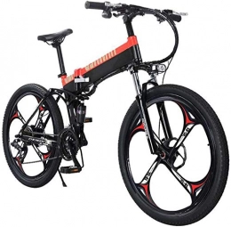 Capacity Fahrräder Electric Snow Bike, faltendes elektrisches Fahrrad für Erwachsene, 27 Geschwindigkeitsbergradfahrrad / Pendel Ebike mit 400W Motor, leichte Magnesiuml.