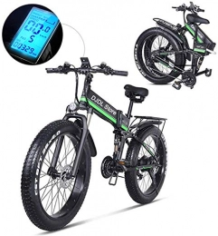 WJSWD Zusammenklappbares elektrisches Mountainbike Elektro-Fahrrad, 21 Gänge, 26 Zoll (66 cm), faltbar, Mountainbike, Elektrofahrrad, LED-Display, 350 W, 48 V, 10, 4 Ah, batteriebetriebene Zelle, E-Bike
