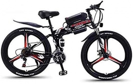 Fangfang Zusammenklappbares elektrisches Mountainbike Elektrofahrrad, 26''E-Bike Electric Mountain Fahrrad for Erwachsene im Freien Spielraum 350W Motor 21 Geschwindigkeit 13AH 36V Li-Batterie (blau), Fahrrad (Color : Black, Size : 10AH)