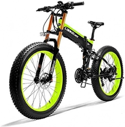 Fangfang Fahrräder Elektrofahrrad, 26" Electric Mountain Bike, 36V 250W 6AH Lithium-Batterie versteckte Batterie Cross-Country Bike, Doppelscheibenbremse Alu-Elektro-Bike (Farbe: Grün), Fahrrad