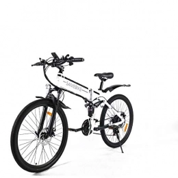 N&P Zusammenklappbares elektrisches Mountainbike Elektrofahrrad, zusammenklappbar, für Erwachsene, 48 V, 500 W, 10 Ah, 21 Gänge, maximale Belastung 150 kg, mit zentralem LCD-Instrument mit USB-Funktion (mit Fahrradhelm) [EU Stock