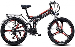 RDJM Zusammenklappbares elektrisches Mountainbike Elektrofahrräder 48V10AH Electric Mountain Bikes for Erwachsene, faltbares MTB Ebikes for Männer Frauen Damen, mit Abnehmbarer, großer Kapazität Lithium-Ionen-Akku (Color : Red, Size : 24 inches)