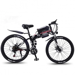 Faltendes Elektrisches Schnee-Bike, 350W Motor, Abnehmbare 36V 10Ah-Batterie, 26-Zoll-Mountainbike-Fat-Fahrrad, Für Männer Frauen,Schwarz