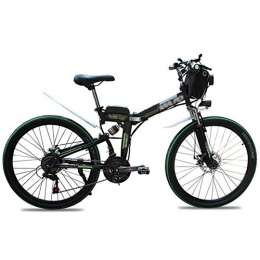 HLEZ Fahrräder HLEZ 26 Zoll E-Bike, Mountainbike 8Ah, 48V Lithium-Ionen-Akku und Hinterradmotor 350W Scheibenbremsen Elektrofahrrad für Damen und Herren, Schwarz, US