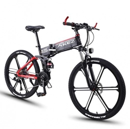 HSART Fahrräder HSART Elektrisches Mountainbike, 350W 26'' Elektrofahrrad Faltrad mit Herausnehmbarem 36V 8AH Lithium-Ionen Akku 27-Gang und Premium-Vollfederung, Schwarz