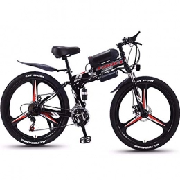 HSTD Zusammenklappbares elektrisches Mountainbike HSTD Elektrofahrrad - Mountainbike, 26" Elektrisches Fahrrad, mit Lithium-Akku (36V 10Ah), Shimano 21-Gang, 350W Motor, Doppelscheibenbremse, Elektro Klappfahrrad Black-Spoke Wheel