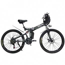 Hyuhome Fahrräder Hyuhome Ebikes für Erwachsene, Folding Electric Bike MTB Dirtbike, 26" 48V 10Ah 350W IP54 Waterproof Design, einfache Lagerung Faltbarer elektrischer Fahrräder für Männer, Schwarz