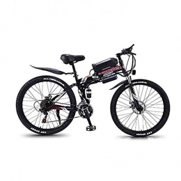 Hyuhome Fahrräder Hyuhome Electric Mountain Bikes für Erwachsene, faltbares MTB Ebikes für Männer Frauen Damen, 360W 36V 10.08 / 13AH All Terrain 26" Mountainbike / Arbeitsweg Ebike, Black Spoke Wheel, 13AH