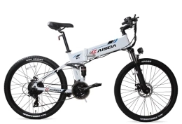 K KAISDA Fahrräder K1 e Bike ebike klapprad26zoll e bike26zoll ebike Mountainbike 48V250W 10.4AH Shimano 21-Gang 25km / h (Weiß) (Weiß)
