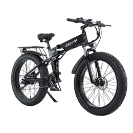 KETELES Fahrräder KETELES 26 inches Electric Bicycle 48V 12.8ah Lithium Battery Folding ebike 4.0 Fat tire Electric Bike for Adults Foldable fatbike (2 Batteries, Black)