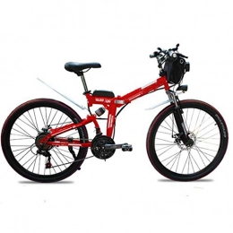 LILIJIA Fahrräder LILIJIA 350w 26 '' Tragbares Zusammenklappbares Elektrofahrrad, 48v / 10ah Lithium-ionen-hochleistungsbatterie, für City Commuting Outdoor Cycling Travel Workout, Rot, 24inch