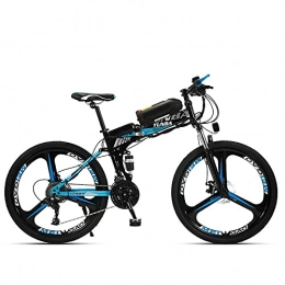 T-NJGZother Fahrräder Lithium Elektrische Elektrische, Mountainbike, 26 Zoll 21 Geschwindigkeit 36V, Elektrofahrzeug Für Erwachsene-Hochschwarzes Blaues DREI-Messer-Rad_36V 8A 26 Zoll 271 Geschwindigkeit，Moped