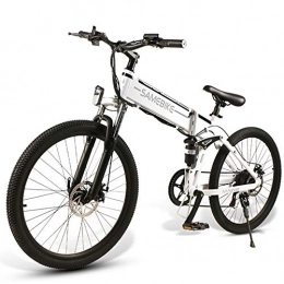 LOKE Zusammenklappbares elektrisches Mountainbike LOKE Elektro-Bike 26" Electric Faltbare Fahrrad Folding Ebike mit Lithium-Ionen-Akku, Weiß